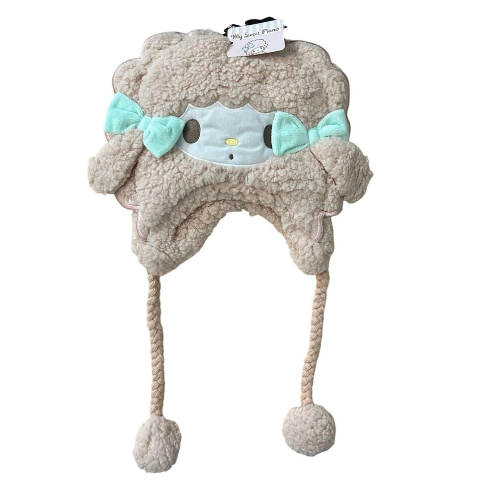 SANRIO My Sweet Piano Beanie with Braids OS Fits Most 14 and Older